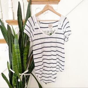 Chaser Crochet Striped Tank Top With Ruffles Sz S